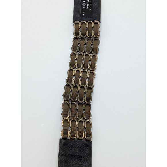 Suzi Roher Canada Belt Large Plus‎ - Steampunk Bronze Brown Union Jack Buckle main image 10